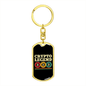 Crypto Legend Crypto Keychain Stainless Steel or 18k Gold Dog Tag Keyring-Express Your Love Gifts