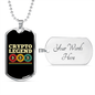 Crypto Legend Crypto Necklace Stainless Steel or 18k Gold Dog Tag 24" Chain-Express Your Love Gifts