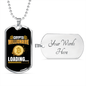 Crypto Millionaire Crypto Necklace Stainless Steel or 18k Gold Dog Tag 24-Express Your Love Gifts