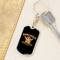 Crypto Mining Crypto Keychain Stainless Steel or 18k Gold Dog Tag Keyring-Express Your Love Gifts