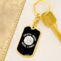 Crypto Moon Crypto Keychain Stainless Steel or 18k Gold Dog Tag Keyring-Express Your Love Gifts