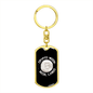Crypto Moon Crypto Keychain Stainless Steel or 18k Gold Dog Tag Keyring-Express Your Love Gifts