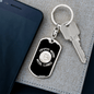 Crypto Moon Crypto Keychain Stainless Steel or 18k Gold Dog Tag Keyring-Express Your Love Gifts