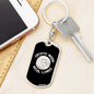 Crypto Moon Crypto Keychain Stainless Steel or 18k Gold Dog Tag Keyring-Express Your Love Gifts
