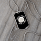 Crypto Moon Crypto Necklace Stainless Steel or 18k Gold Dog Tag 24" Chain-Express Your Love Gifts