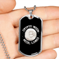 Crypto Moon Crypto Necklace Stainless Steel or 18k Gold Dog Tag 24" Chain-Express Your Love Gifts