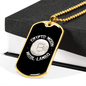 Crypto Moon Crypto Necklace Stainless Steel or 18k Gold Dog Tag 24" Chain-Express Your Love Gifts