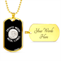 Crypto Moon Crypto Necklace Stainless Steel or 18k Gold Dog Tag 24" Chain-Express Your Love Gifts