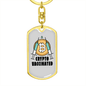 Crypto Syringe Crypto Keychain Stainless Steel or 18k Gold Dog Tag Keyring-Express Your Love Gifts