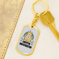 Crypto Syringe Crypto Keychain Stainless Steel or 18k Gold Dog Tag Keyring-Express Your Love Gifts