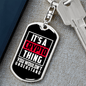 Crypto Thing Crypto Keychain Stainless Steel or 18k Gold Dog Tag Keyring-Express Your Love Gifts