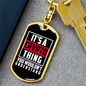 Crypto Thing Crypto Keychain Stainless Steel or 18k Gold Dog Tag Keyring-Express Your Love Gifts