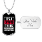 Crypto Thing Crypto Necklace Stainless Steel or 18k Gold Dog Tag 24" Chain-Express Your Love Gifts