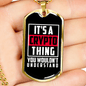 Crypto Thing Crypto Necklace Stainless Steel or 18k Gold Dog Tag 24" Chain-Express Your Love Gifts