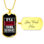 Crypto Thing Crypto Necklace Stainless Steel or 18k Gold Dog Tag 24" Chain-Express Your Love Gifts
