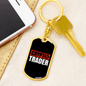 Crypto Trader Crypto Keychain Stainless Steel or 18k Gold Dog Tag Keyring-Express Your Love Gifts