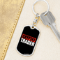 Crypto Trader Crypto Keychain Stainless Steel or 18k Gold Dog Tag Keyring-Express Your Love Gifts
