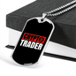 Crypto Trader Crypto Necklace Stainless Steel or 18k Gold Dog Tag 24" Chain-Express Your Love Gifts