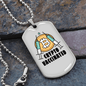 Crypto Vaccine Crypto Necklace Stainless Steel or 18k Gold Dog Tag 24" Chain-Express Your Love Gifts