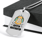 Crypto Vaccine Crypto Necklace Stainless Steel or 18k Gold Dog Tag 24" Chain-Express Your Love Gifts