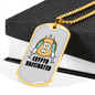 Crypto Vaccine Crypto Necklace Stainless Steel or 18k Gold Dog Tag 24" Chain-Express Your Love Gifts
