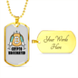 Crypto Vaccine Crypto Necklace Stainless Steel or 18k Gold Dog Tag 24" Chain-Express Your Love Gifts