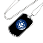 Cryptocom Coin (CRO) Crypto Necklace Stainless Steel or 18k Gold Dog Tag 24" Chain-Express Your Love Gifts