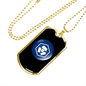 Cryptocom Coin (CRO) Crypto Necklace Stainless Steel or 18k Gold Dog Tag 24" Chain-Express Your Love Gifts