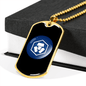 Cryptocom Coin (CRO) Crypto Necklace Stainless Steel or 18k Gold Dog Tag 24" Chain-Express Your Love Gifts