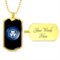 Cryptocom Coin (CRO) Crypto Necklace Stainless Steel or 18k Gold Dog Tag 24" Chain-Express Your Love Gifts
