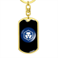 Cryptocom Coin Crypto Cryptocurrency Keychain Stainless Steel or 18k Gold Dog Tag Keyring-Express Your Love Gifts