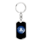 Cryptocom Coin Crypto Cryptocurrency Keychain Stainless Steel or 18k Gold Dog Tag Keyring-Express Your Love Gifts