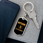 Cryptocurrency Bitcoin Crypto Keychain Stainless Steel or 18k Gold Dog Tag Keyring-Express Your Love Gifts