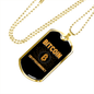 Cryptocurrency Bitcoin Crypto Necklace Stainless Steel or 18k Gold Dog Tag 24" Chain-Express Your Love Gifts