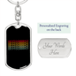 Cryptocurrency Crypto Keychain Stainless Steel or 18k Gold Dog Tag Keyring-Express Your Love Gifts