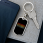 Cryptocurrency Crypto Keychain Stainless Steel or 18k Gold Dog Tag Keyring-Express Your Love Gifts