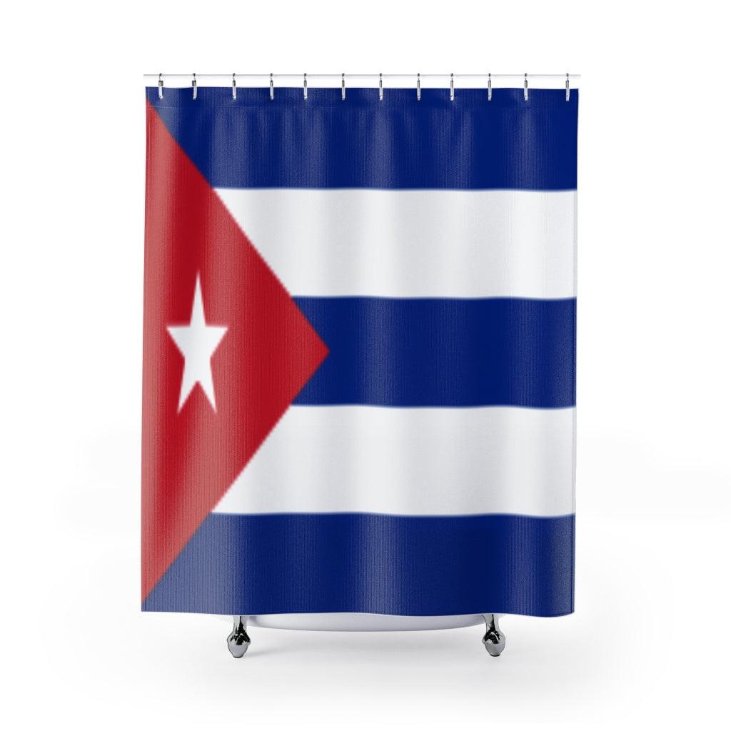 Cuba Flag Stylish Design 71" x 74" Elegant Waterproof Shower Curtain for a Spa-like Bathroom Paradise Exceptional Craftsmanship-Express Your Love Gifts
