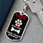 Curly-Coated Retriever Keychain Stainless Steel or 18k Gold Dog Tag Keyring-Express Your Love Gifts