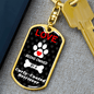 Curly-Coated Retriever Keychain Stainless Steel or 18k Gold Dog Tag Keyring-Express Your Love Gifts