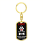 Curly-Coated Retriever Keychain Stainless Steel or 18k Gold Dog Tag Keyring-Express Your Love Gifts