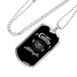 Custom Motorcycle Biker Biker Necklace Stainless Steel or 18k Gold Dog Tag 24"-Express Your Love Gifts