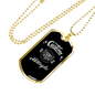 Custom Motorcycle Biker Biker Necklace Stainless Steel or 18k Gold Dog Tag 24"-Express Your Love Gifts