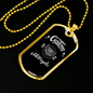 Custom Motorcycle Biker Biker Necklace Stainless Steel or 18k Gold Dog Tag 24"-Express Your Love Gifts