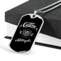 Custom Motorcycle Biker Biker Necklace Stainless Steel or 18k Gold Dog Tag 24"-Express Your Love Gifts