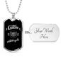 Custom Motorcycle Biker Biker Necklace Stainless Steel or 18k Gold Dog Tag 24"-Express Your Love Gifts