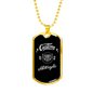 Custom Motorcycle Biker Biker Necklace Stainless Steel or 18k Gold Dog Tag 24"-Express Your Love Gifts
