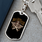 Custom Motorcycle Emblem Biker Keychain Stainless Steel or 18k Gold Dog Tag Keyring-Express Your Love Gifts