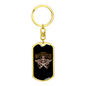Custom Motorcycle Emblem Biker Keychain Stainless Steel or 18k Gold Dog Tag Keyring-Express Your Love Gifts