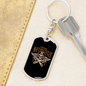 Custom Motorcycle Emblem Biker Keychain Stainless Steel or 18k Gold Dog Tag Keyring-Express Your Love Gifts
