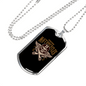 Custom Motorcycle Emblem Biker Necklace Stainless Steel or 18k Gold Dog Tag 24"-Express Your Love Gifts